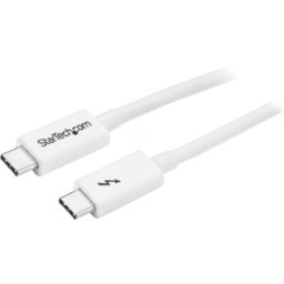 STARTECH.COM ST TBLT3MM2MW - Cable Thunderbolt 3, USB Type-C, 20 Gbps 2,0 m, blanco