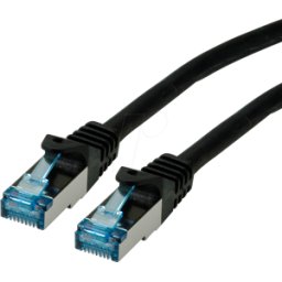 ROLINE 21152850 - Cable de conexión Cat.6a S/FTP PiMF negro 0,5m