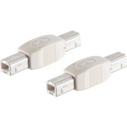 SHIVERPEAKS SHVP BS77042 - Adaptador USB 2,0, tipo B macho > tipo B macho, gris