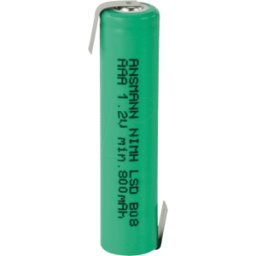 ANSMANN ANS MX AAA800Z - Celda industrial Maxe, AAA (Micro), 800 mAh, lengüetas de soldad