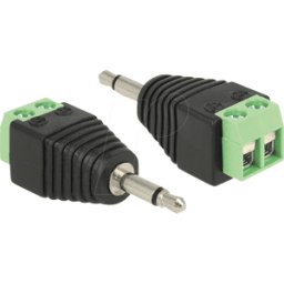 DELOCK 65528 - Conector jack, 3,5 mm, mono, 2 polos, bloque terminal