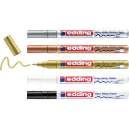 EDDING GLM751-5 - Marcador de pintura brillante, 1-2 mm, juego de 5