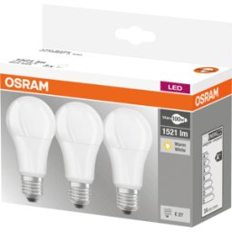 LEDVANCE GMBH OSR 405807581941 - Lámpara LED base E27, 14 W, 1521 lm, 2700 K, paquete de 3