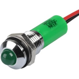 APEM APM Q8P3C G12E - Lámpara de señalización LED, verde, 12 V, 8
