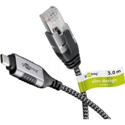 GOOBAY 74404 - Adaptador de red, cable, USB 3.1 tipo C, Gigabit Ethernet, 3 m