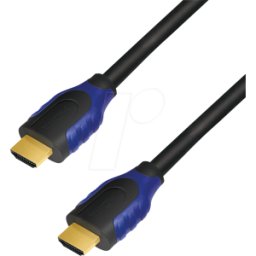 LOGILINK CH0064 - HDMI A STK. > HDMI A, 4K@60 Hz, negro/azul, 5 m