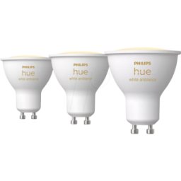 PHILIPS HUE HUE 929003666703 - Luz inteligente, GU10, 4,26 W, 2200 - 6500 K, 3 piezas