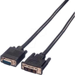 VALUE 11995420 - Cable DVI 12+5 macho a conector VGA 2 m