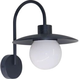 LUXULA LX-700202 - Luz de pared, interior/exterior, negro, zócalo E27, IP54,