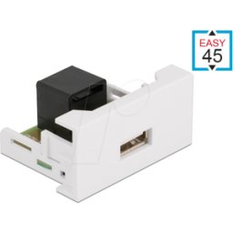 DELOCK 81344 - Módulo Easy 45 USB 2.0 Tipo-A hembra a puerto RJ45 hembra