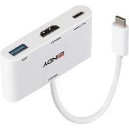 LINDY 43340 - ADAPTADOR USB-C > HDMI + USB 3.0 + PD, 4K A 60HZ