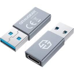 GRAUGEAR GG 18017 - Adaptador de conector macho USB 3.1 A > conector hembra C