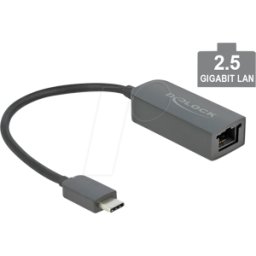 DELOCK 66645 - Tarjeta de red, USB tipo C, 2,5 Gigabit Ethernet, 1 RJ45