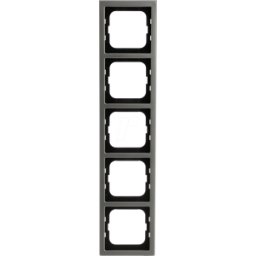 BUSCH-JAEGER BJ 1725-866K - Cubierta marco 5-fold acero inoxidable - acero inoxidable puro