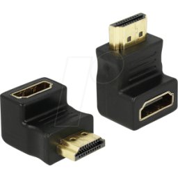 DELOCK 65071 - Adaptador HDMI macho/hembra, 1440p, acodado inferior