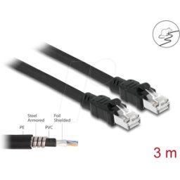 DELOCK 80115 - Cable de red RJ45 Cat.6A F/UTP revestimiento metálico interior 3