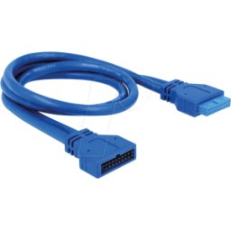 DELOCK 82943 - Cable USB 3.0, conector macho de 19 patillas a conector hembra d