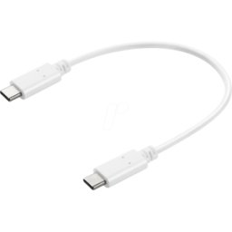 SANDBERG 136-30 - Cable de carga, USB-C > USB-C, 0,2 m