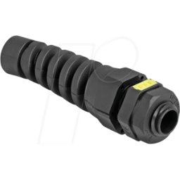 DELOCK 60624 - Prensaestopas M12, negro, IP68, 2 piezas
