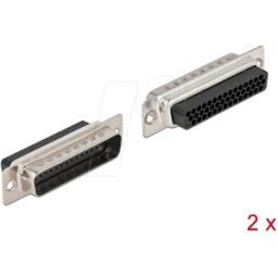 DELOCK 66714 - D-Sub HD 44 Pin Enchufe de Crimpado, Metal, 2 piezas