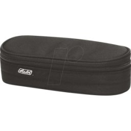 HERLITZ 11415924 - Estuche de lápiz, oval, negro