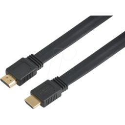 TECHLY ICOC-HDMI2FE05TY - Cable plano HDMI de alta velocidad con Ethernet, 0,5 m
