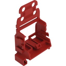 WAGO 221-549-0RT - Adaptador de montaje para carril de montaje, 10 hilos, rojo