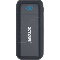 XTAR PB2 SW - Cargador, Li-Ion, móvil, 2 ranuras, micro USB, negro