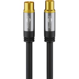 GOOBAY 70367 - Cable de conexión de antena (IEC) (tipo 135 dB) 4x apanta