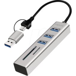 LOGILINK UA0445 - Estación de acoplamiento/replicador de puertos, USB 3,0,