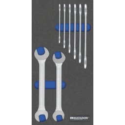 MATADOR MAT 8164 1100 - Juego de llaves de boca abierta, 8 piezas