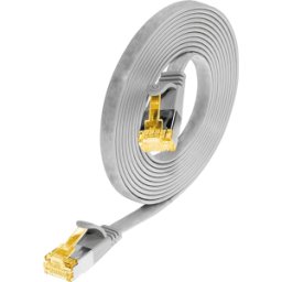SLIM S6A 1,5 GR - Cat.6a Cable de conexión DELGADO, U/FTP, 1,5 m, gris