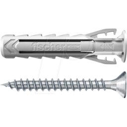 FISCHER BEFESTIGUNGSSYSTEME FD 568122 - Enchufe + tornillo, SX Plus 8x40 S K, 10 piezas