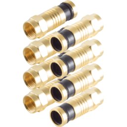 SHIVERPEAKS SHVP BS15-300814 - 4x oro F-conector de compresión para el cable 7,2mm