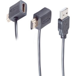 SHIVERPEAKS SHVP BS10-01002 - Cable de alimentación HDMI, HDMI-A a HDMI-A, con USB