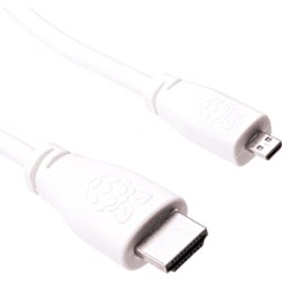 RPI M-HDMI HDMI - Raspberry Pi - Adaptador micro-HDMI a HDMI, 1m, blanco