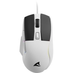 SHARKOON SHARK SGM35 WS - Ratón para juegos (ratón), USB, RGB, blanco