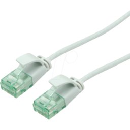 ROLINE RECYCLED MATERIAL ROLINE 21453403 - Cable de interconexiones Cat.6a (clase EA) UTP, Slim, gris, 1 m