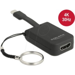 DELOCK 63942 - Adaptador USB tipo C > HDMI (modo DP Alt) 4K 30 Hz - Llavero