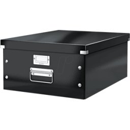 LEITZ 60450095 - Caja de archivos C&S; WOW grande negra