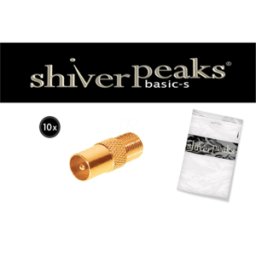 SHIVERPEAKS SHVP BS85322-10G - Enchufe del IEC al zócalo de F, chapado en oro, ZZF--10 p