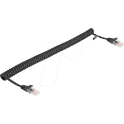 DELOCK 87992 - Cable espiral RJ45, Cat.5e, negro, 1 m