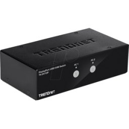 TRENDNET TRN TK-241DP - Conmutador KVM de 2 puertos, DisplayPort, USB, audio