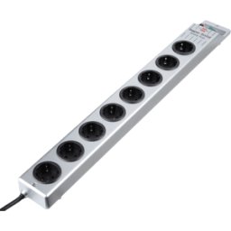 BRENNENSTUHL EL SOLID 8 - Super-Solid, regleta de 8 tomas de 2,5 m, negro/plateado