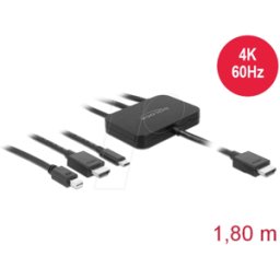 DELOCK 85830 - Cable adaptador USB-C™, HDMI o mini DisplayPort a 4K HDMI