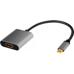LOGILINK CUA0103 - Adaptador USB tipo C > HDMI, 4K a 60 Hz, 0,15 m