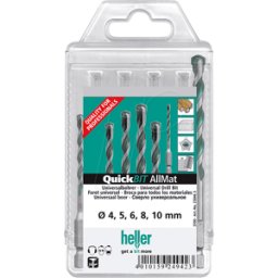 HELLER BOHRER A4-10MM - Juego de brocas multiusos, hexagonales, 4 - 10 mm, 5 piezas