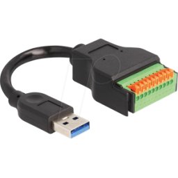 DELOCK 66240 - Cable USB 3.0, A macho a bloque de terminales con pulsador, 15 c