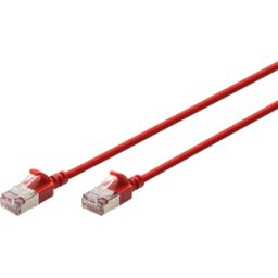 DIGITUS DIGI 1632A030SR - Cable de conexión Cat.6a F-FTP Slim, 3 m, rojo