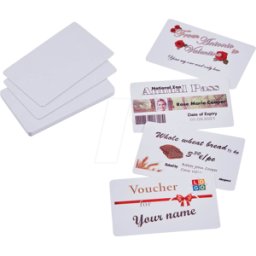 COLOP 156480 - Tarjetas de plástico e-mark®, imprimibles, 85,5 x 54mm, 5